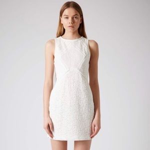 TOPSHOP lace white mini dress size 2